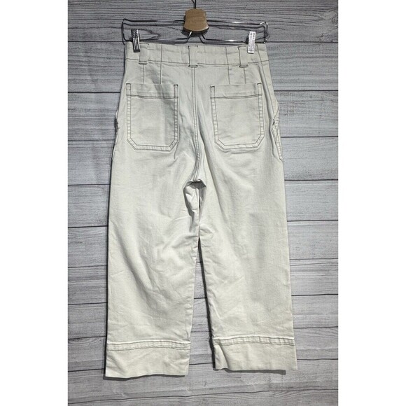 Anthropologie Lily White Cropped Denim Coulottes 28 - Picture 3 of 8